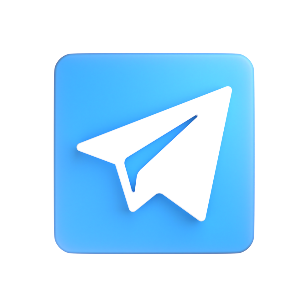 3d icon logo telegram png