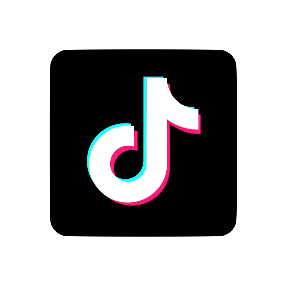 3d icon logo tiktok png