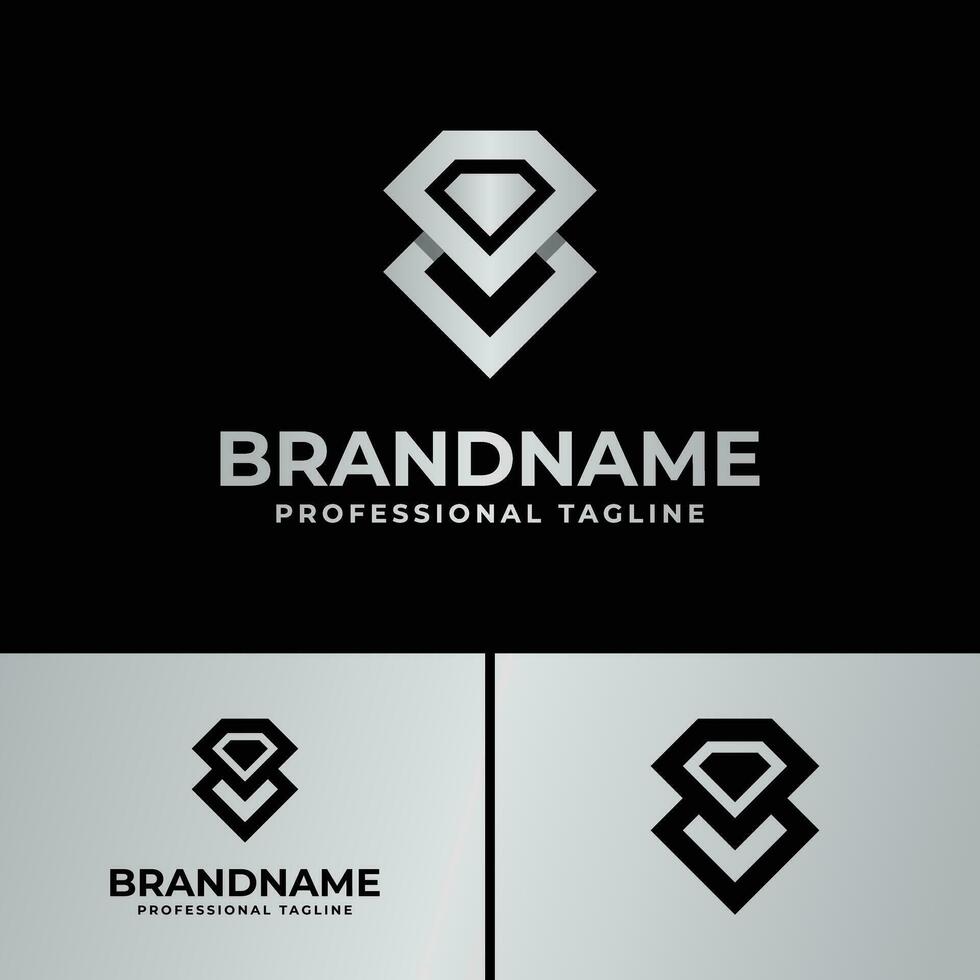 Letter V Diamond Logo, suitable for any business related to Diamond with V initial. vector