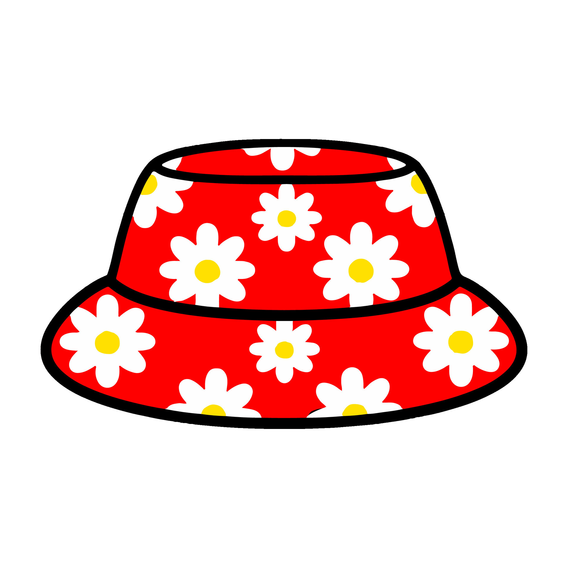 Colorful bucket hat vector digital illustration in cute and simple style 34460351 Vector Art at