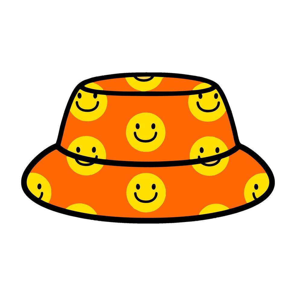 Colorful bucket hat vector digital illustration in cute and simple style 34460407 Vector Art at