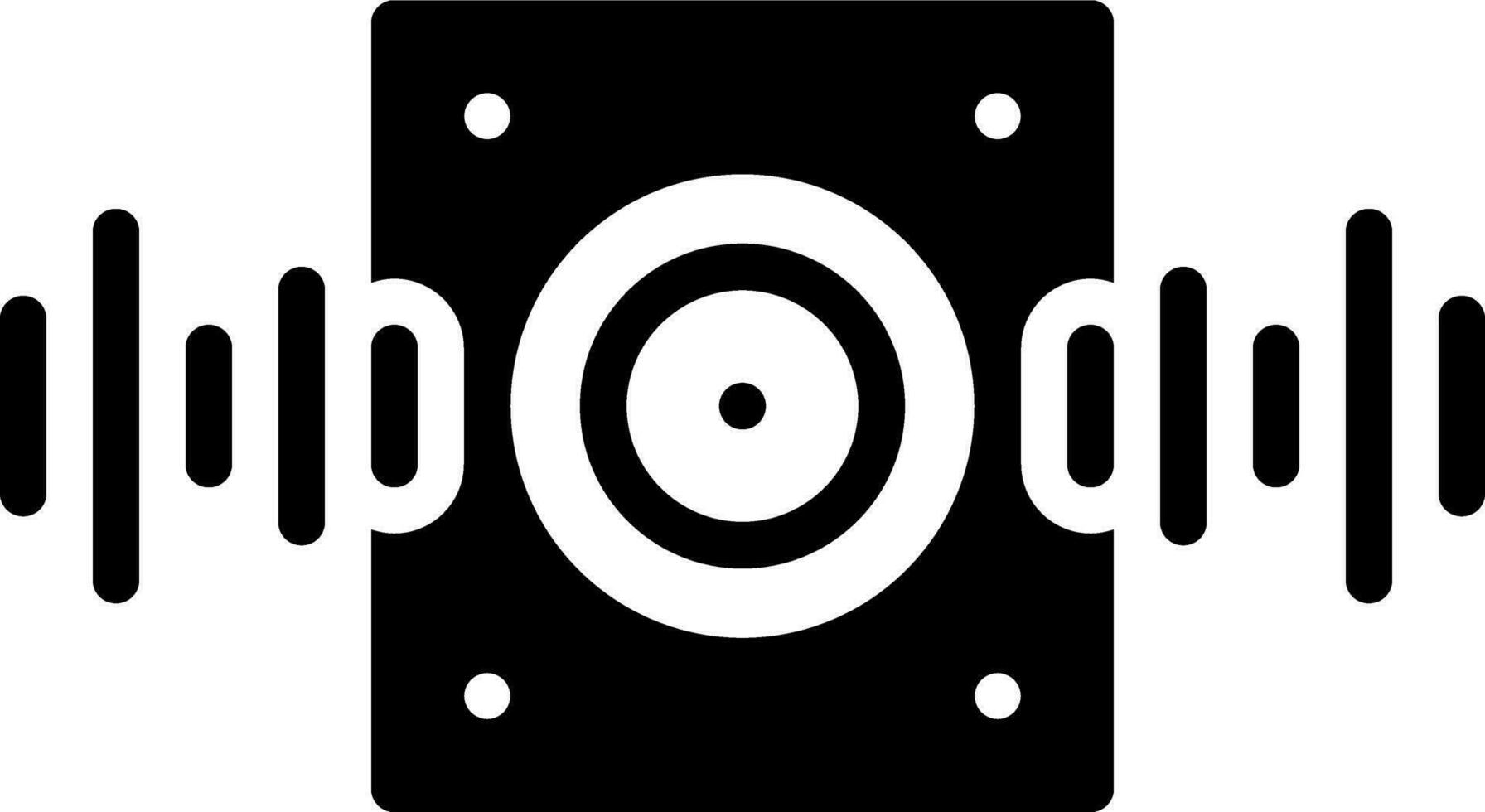 sólido icono para audio vector