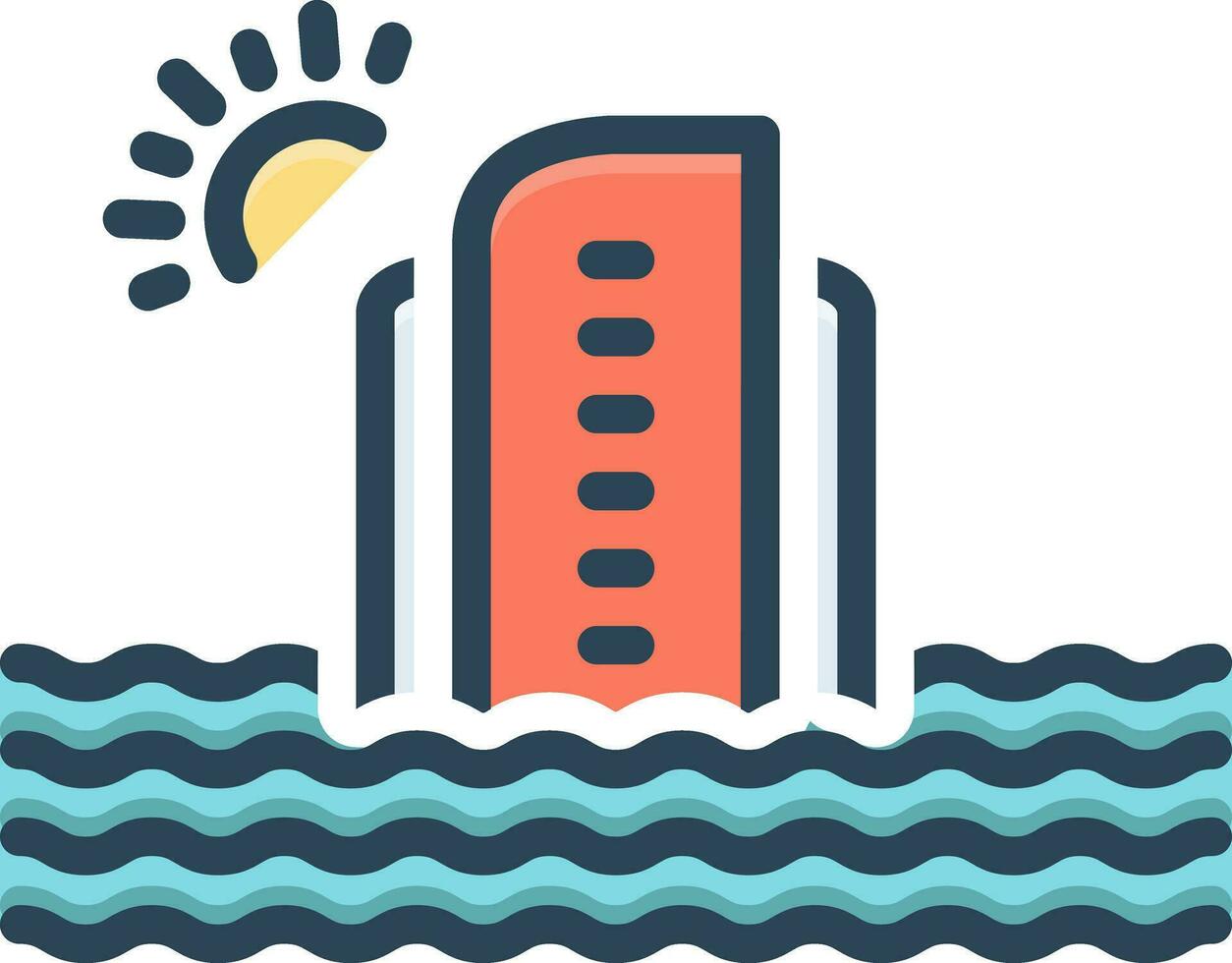 color icon for offshore vector