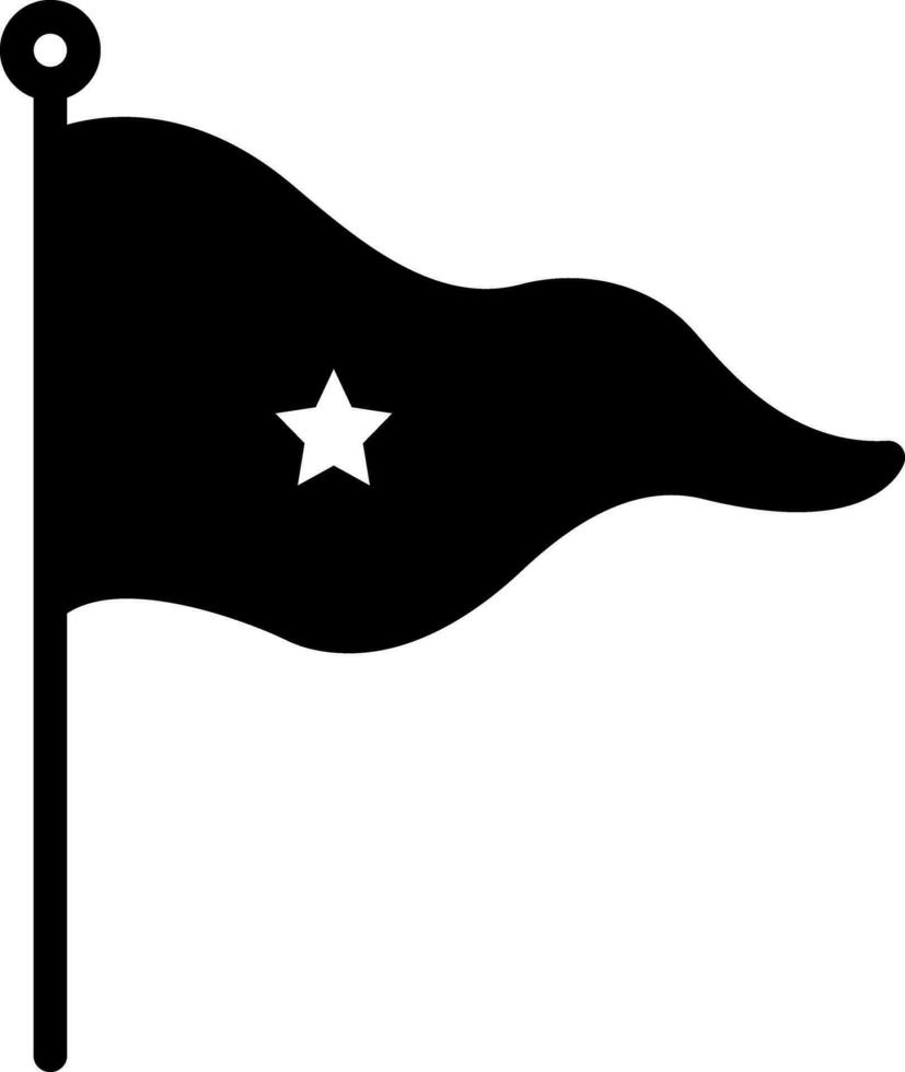 solid icon for flag vector