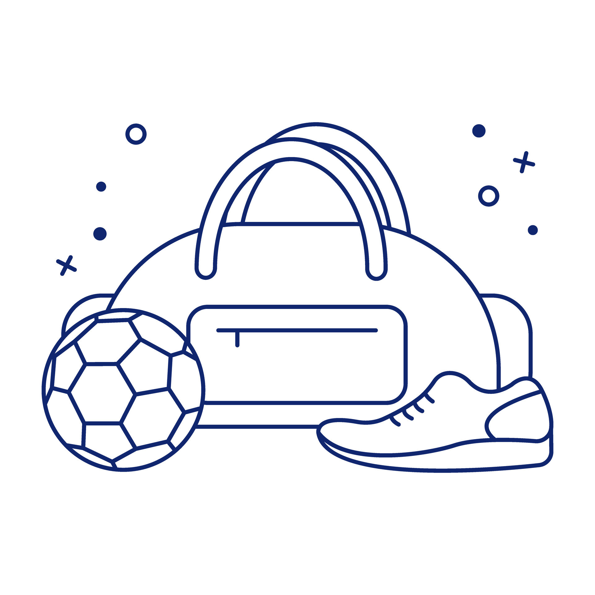 A linear design icon of gym bag 34460920 Vector Art at Vecteezy