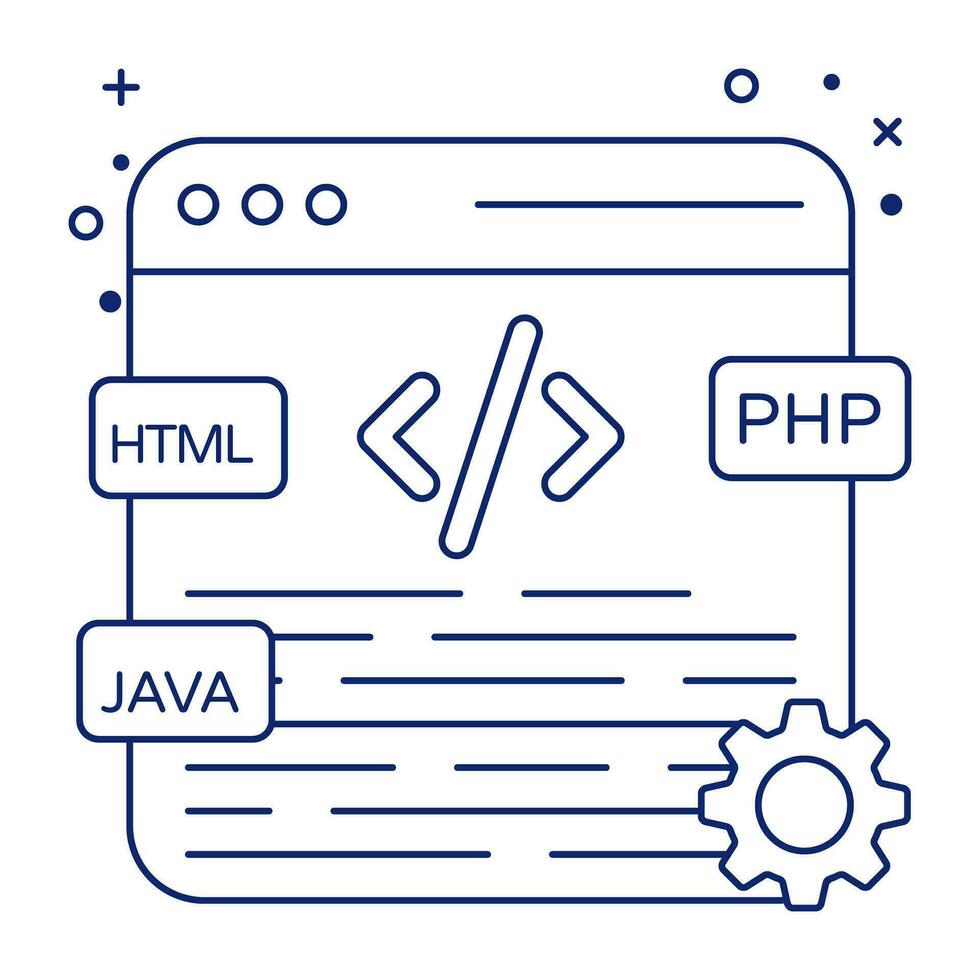 Unique design icon of software development vector