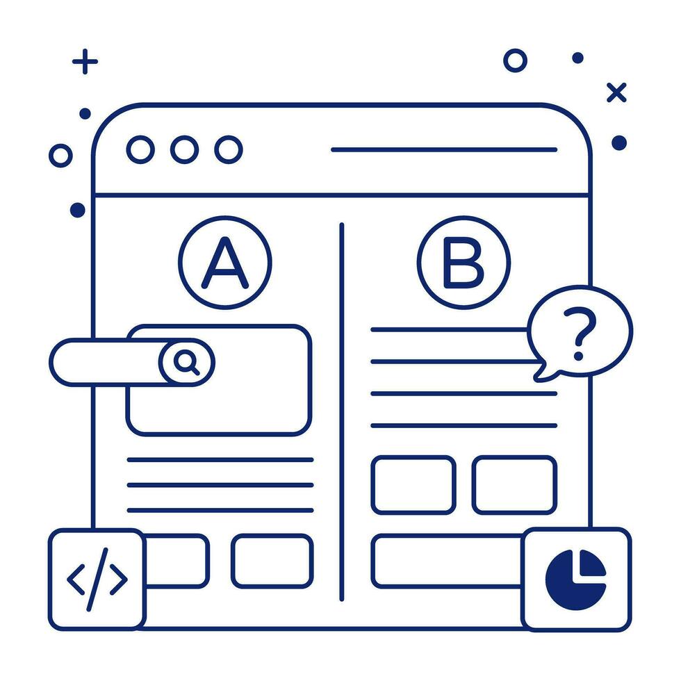 Vector design of a b test