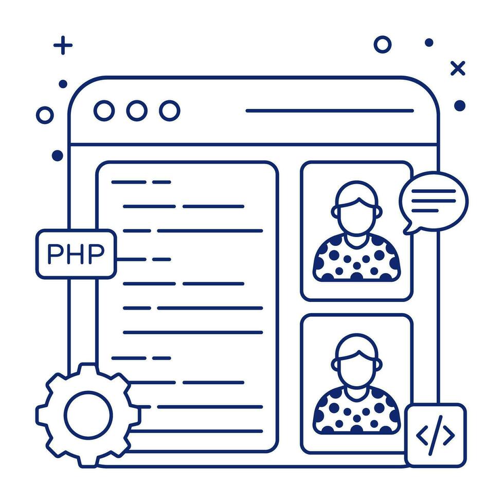 Perfecto diseño icono de php codificación vector