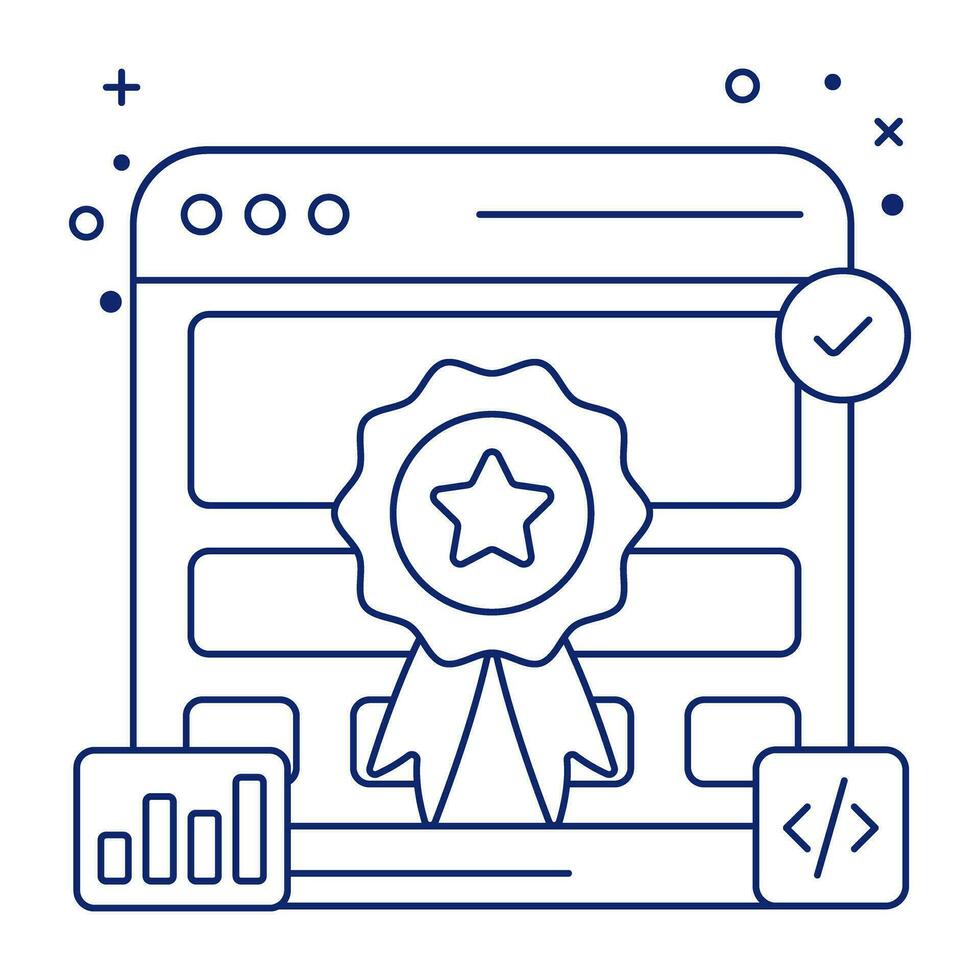 Vector design of awarded website