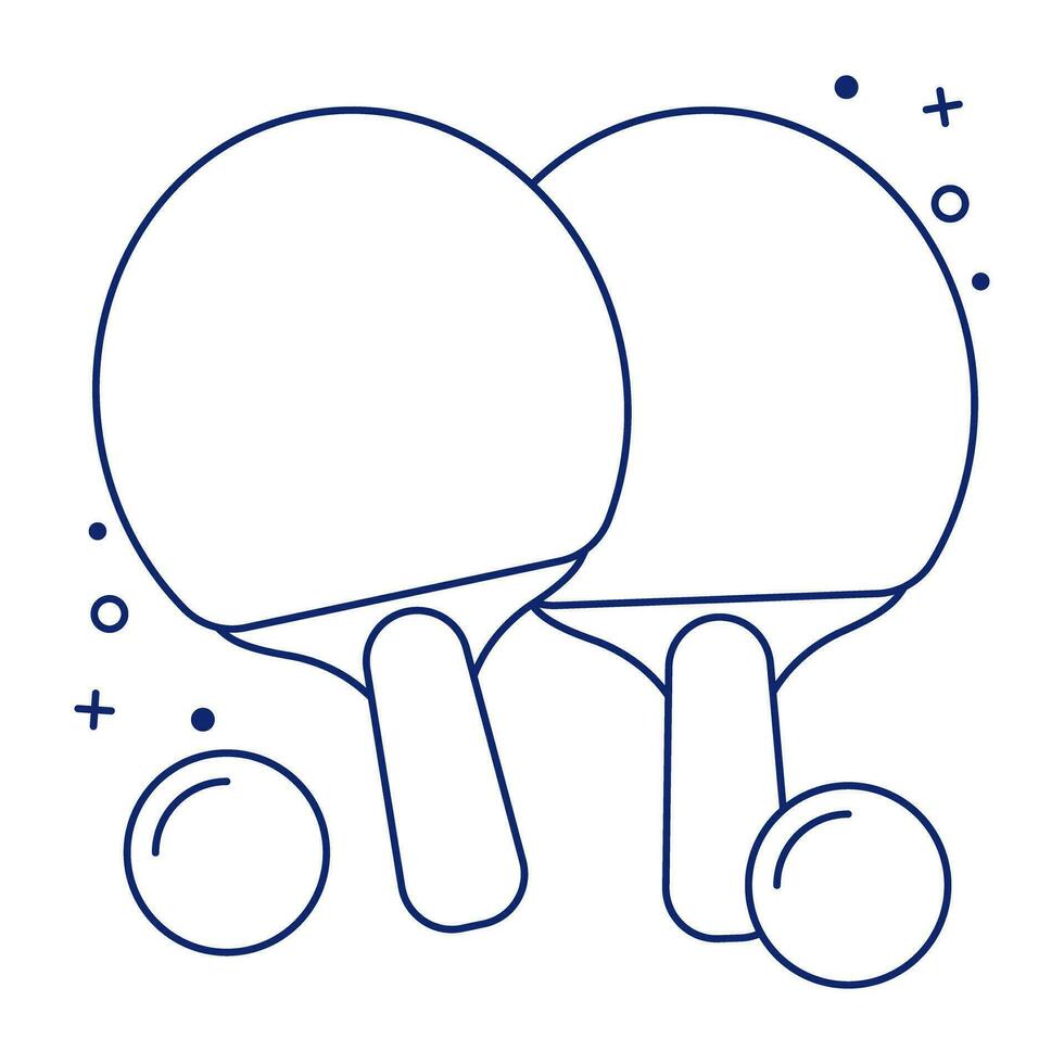 un icono de diseño perfecto de tenis de mesa vector