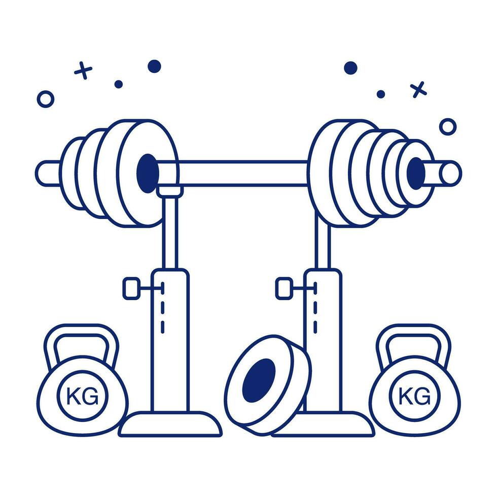 A trendy vector design of dumbbells