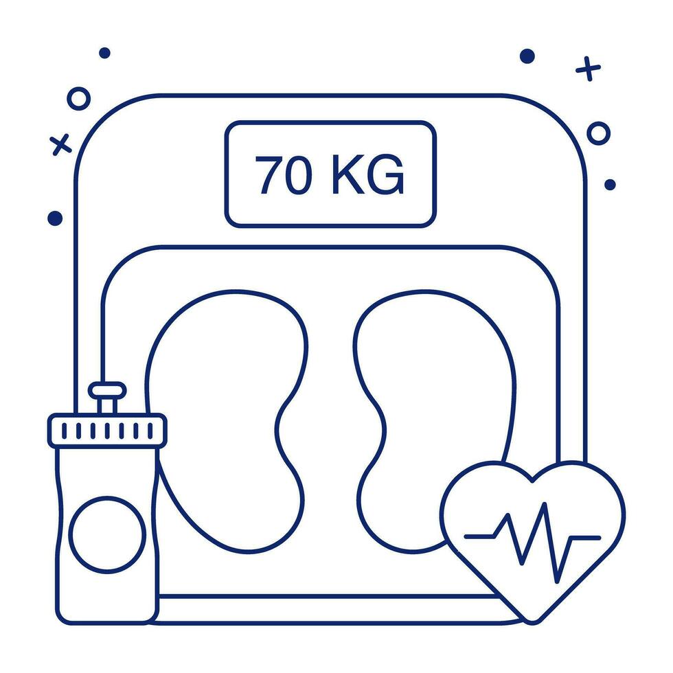 An icon design of weight scale vector