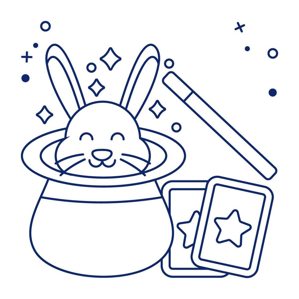 A linear design icon of bunny hat vector