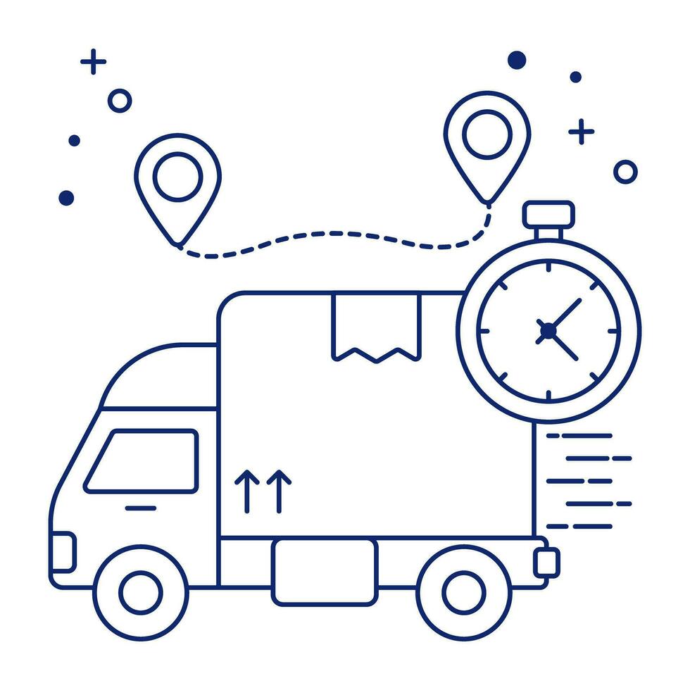 Perfect design icon of delivery time vector