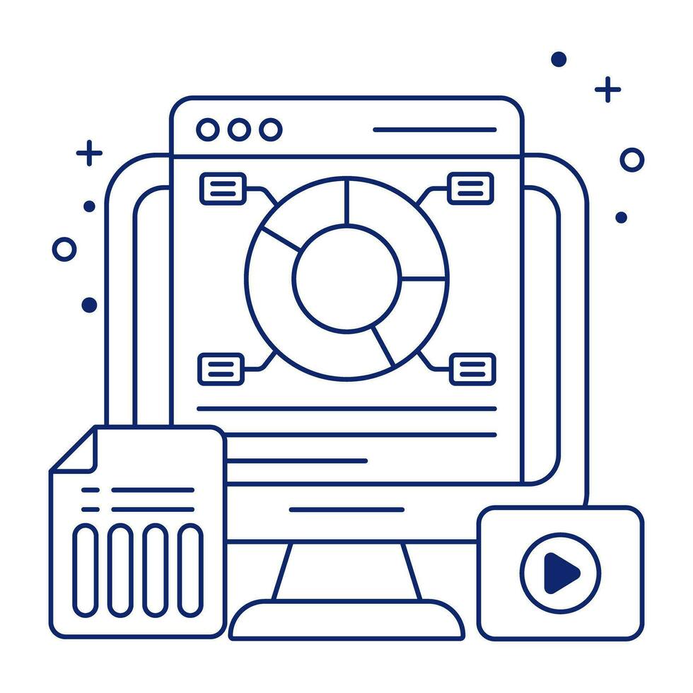 Creative design icon of web chart vector