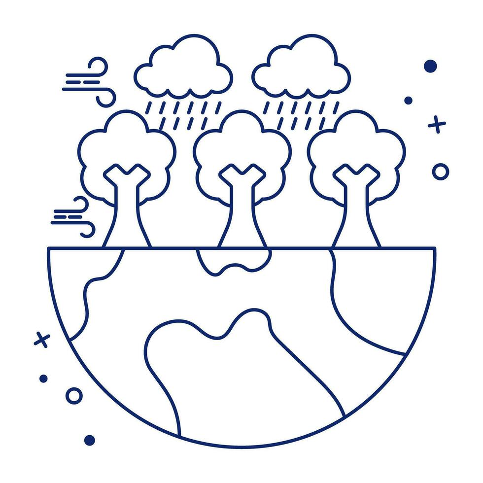 Forest rainfall icon in perfect design vector