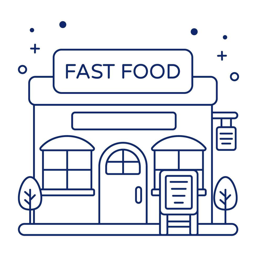 An icon design of fast food shop vector