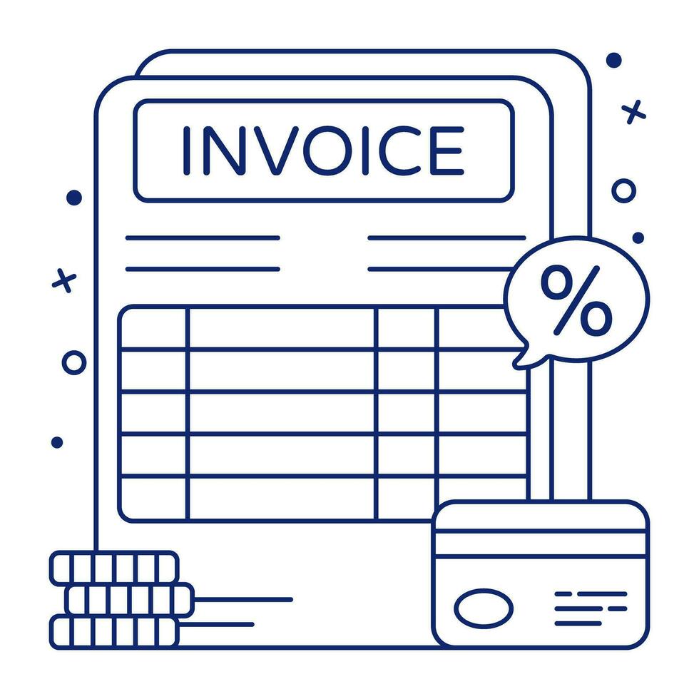 A unique design icon of invoice vector