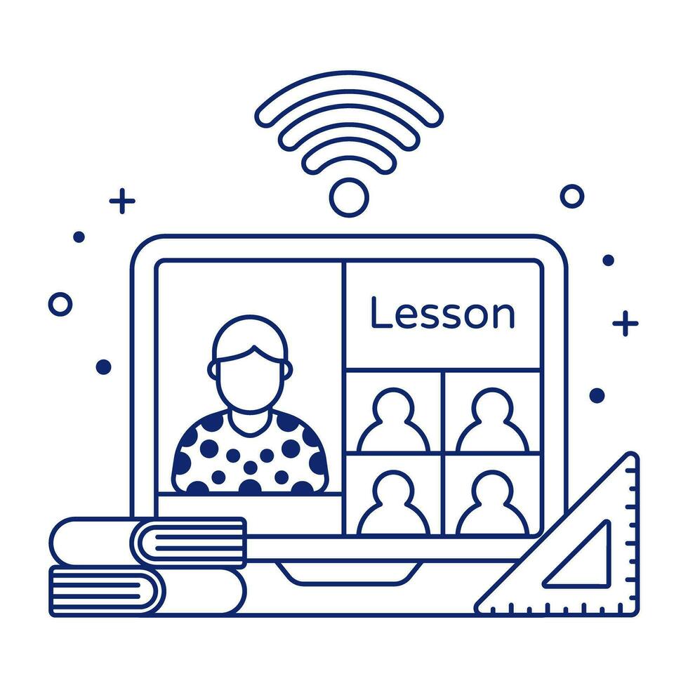 An icon design of conference call vector