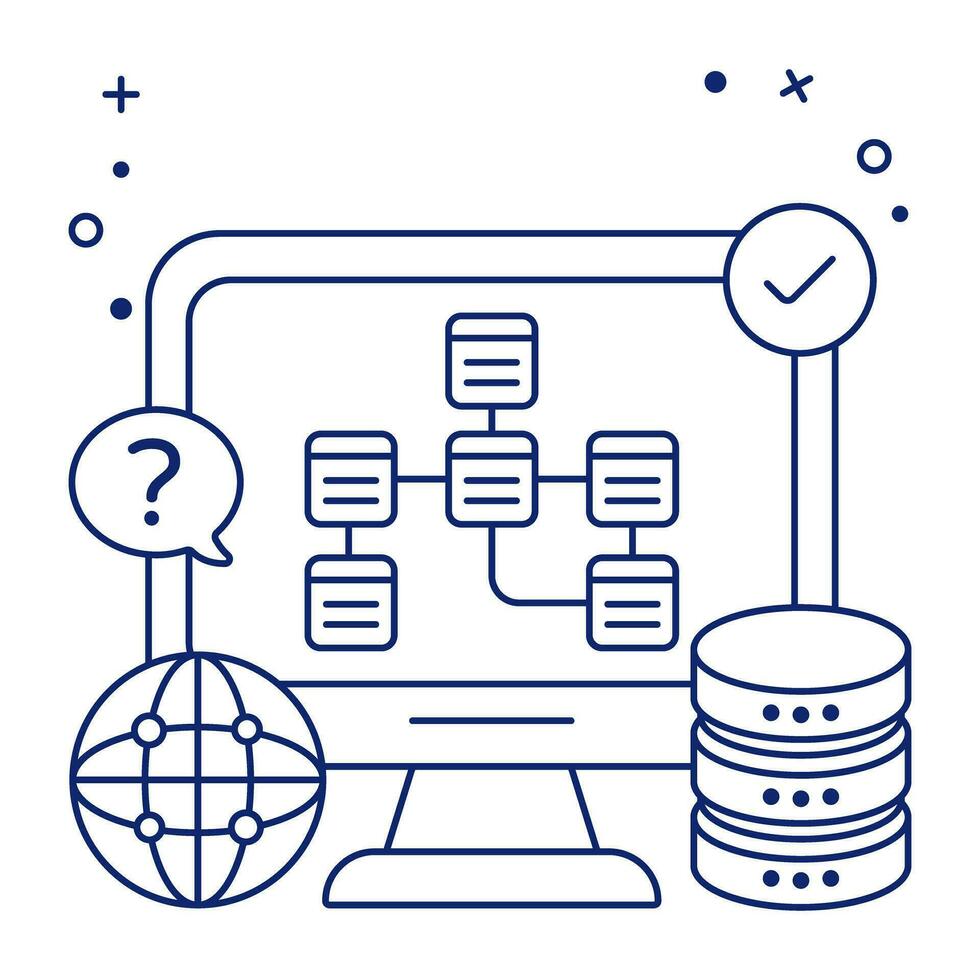 Conceptual linear design icon of hierarchy vector