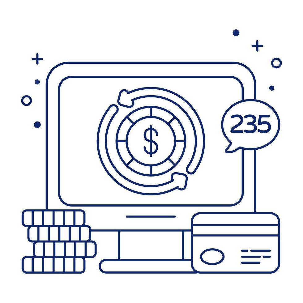 Modem design icon of money flow vector