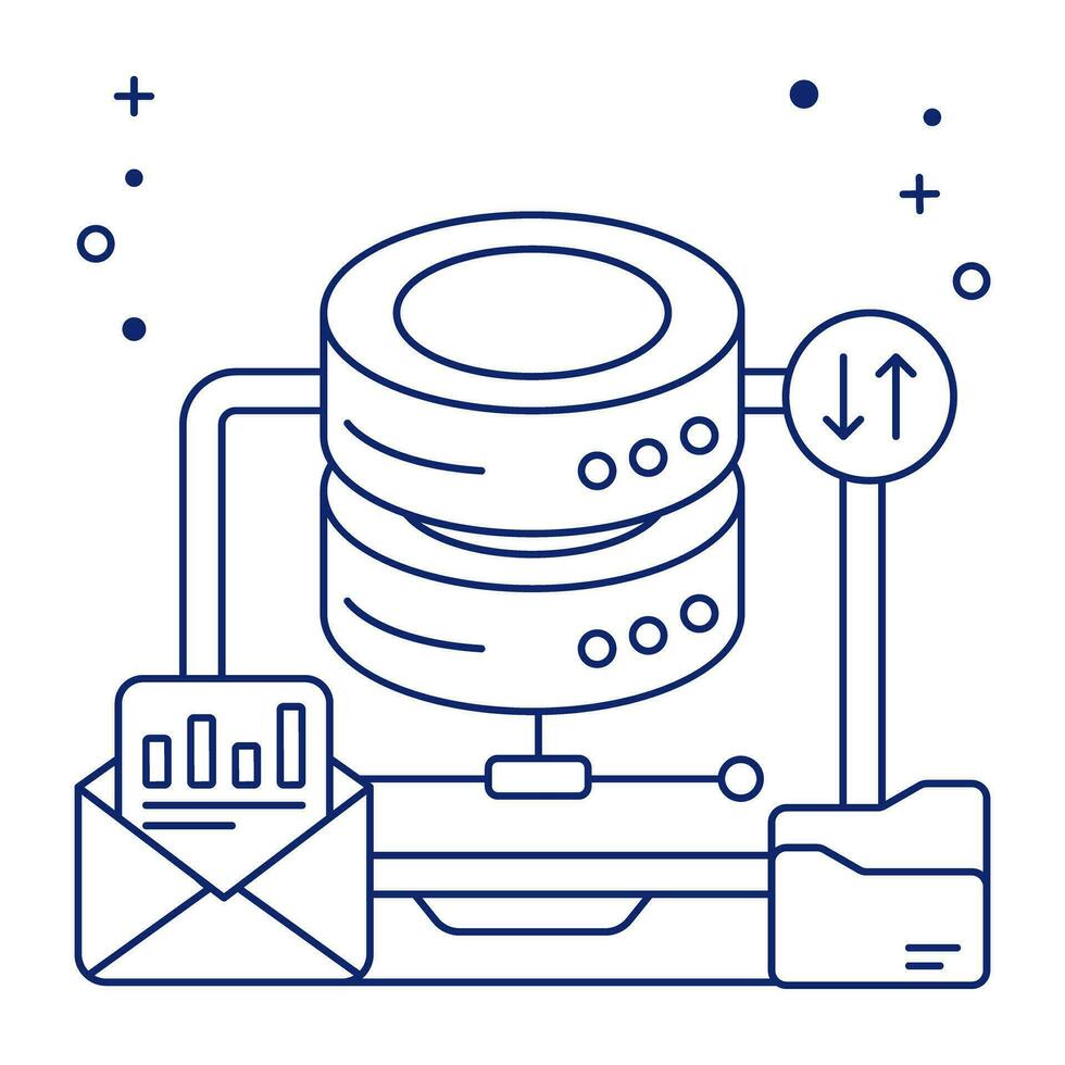 An icon design of share database vector