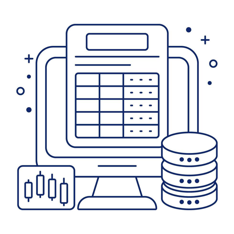 A perfect design icon of spreadsheet vector