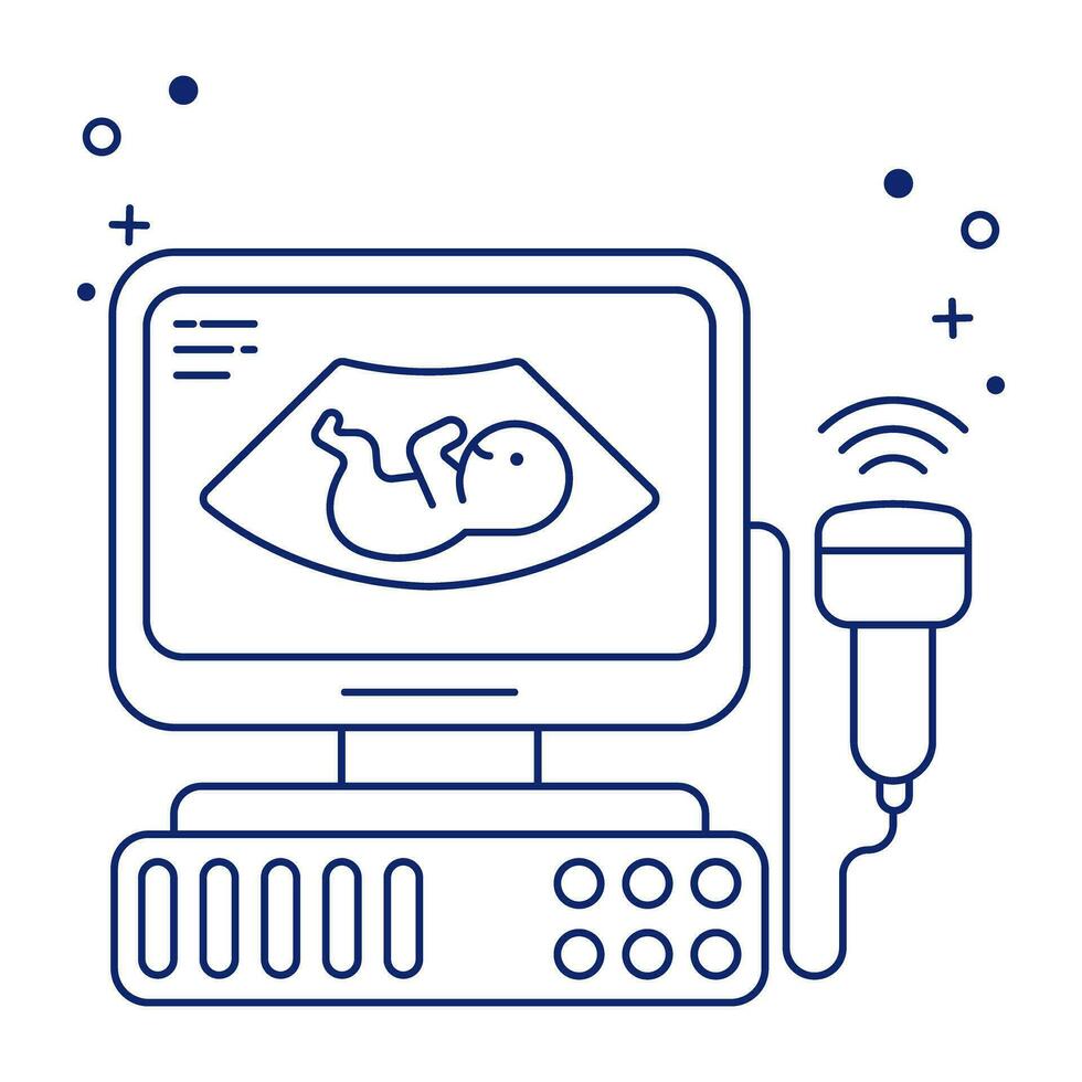 Modern design icon of ultrasound vector