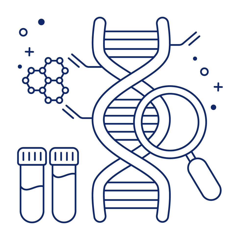 DNa test icon in flat design vector