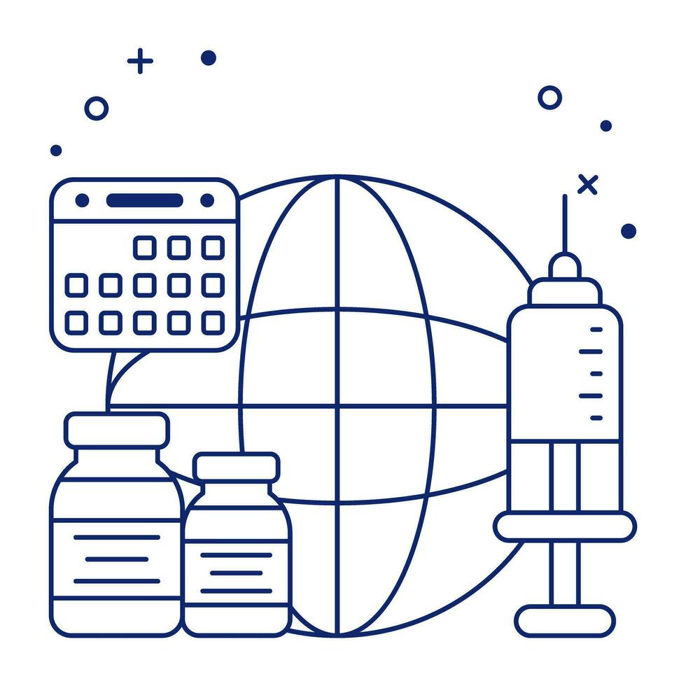 An icon design of vaccine schedule vector
