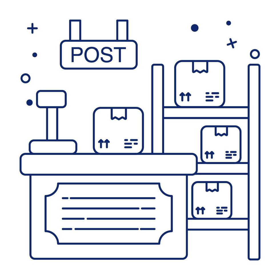 Creative design icon of post office vector