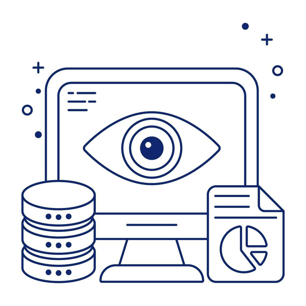 Editable design icon of system monitoring vector