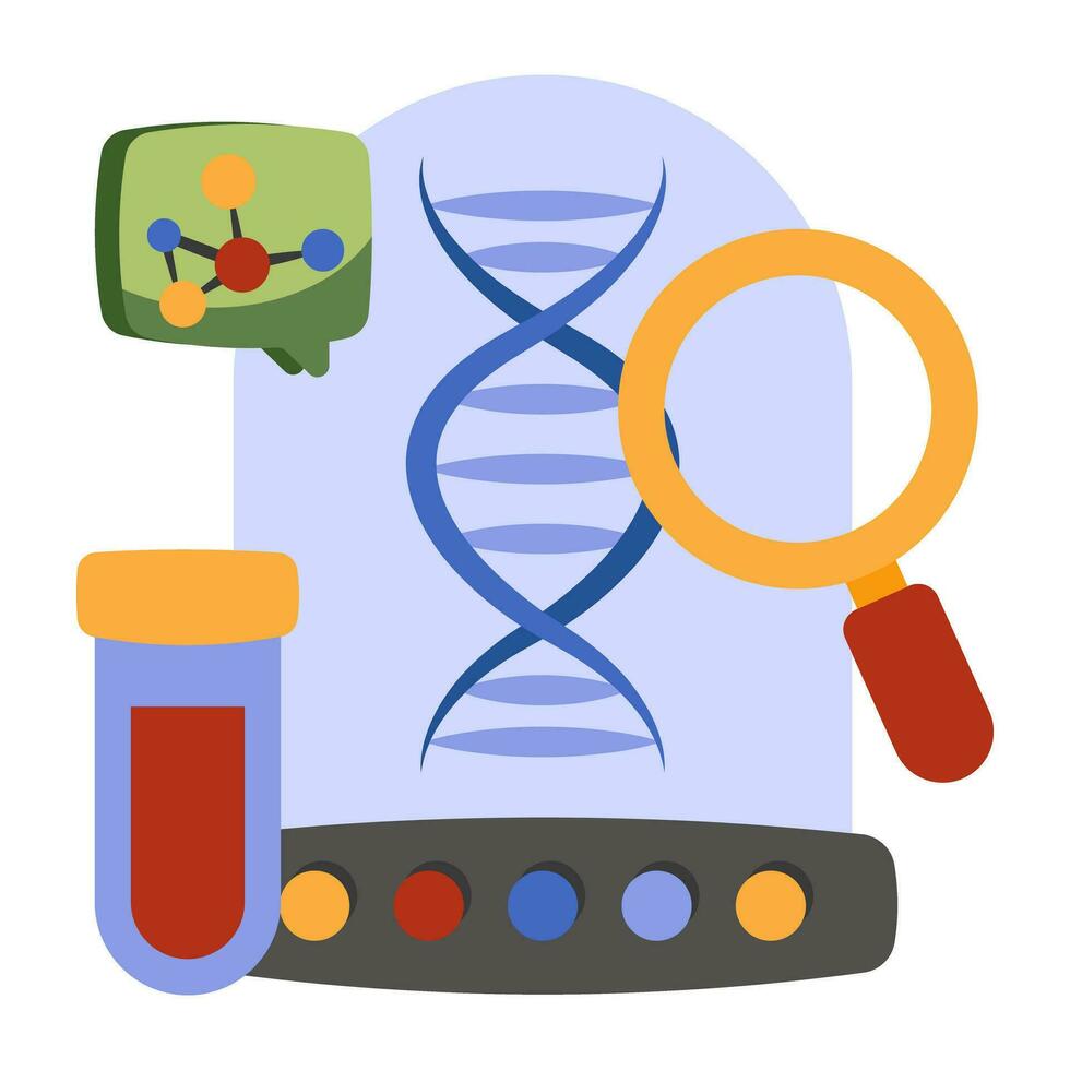 DNa test icon in flat design vector