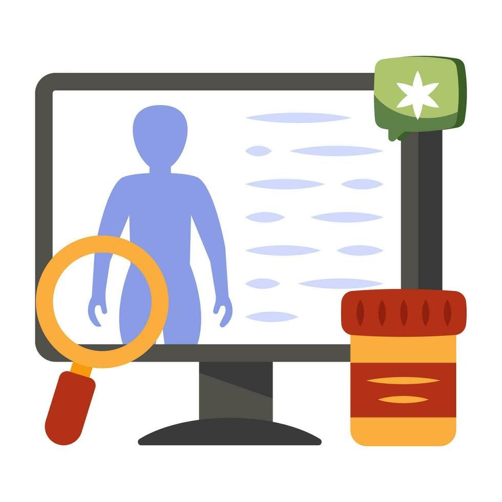 Modem design icon of body analysis vector