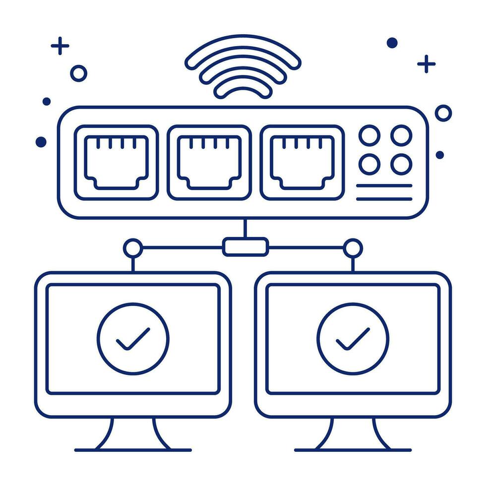 An icon design of ethernet network vector