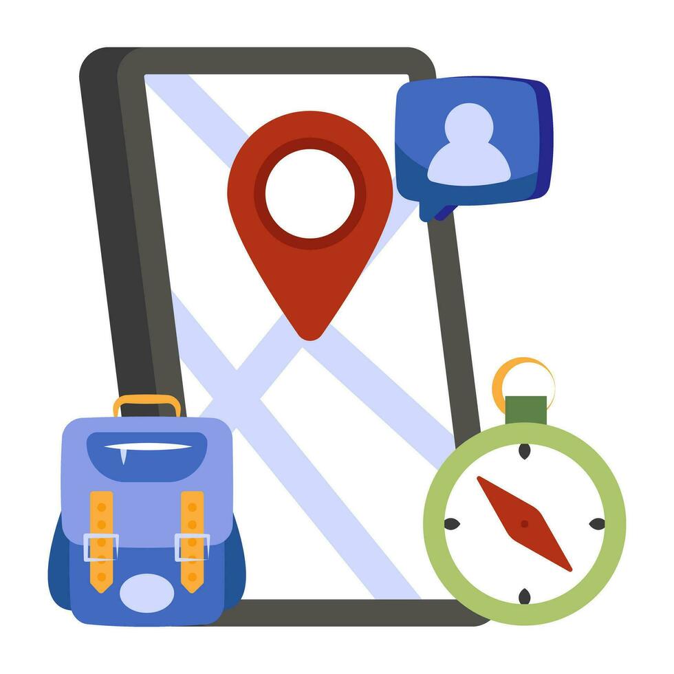 Premium design icon of mobile map vector