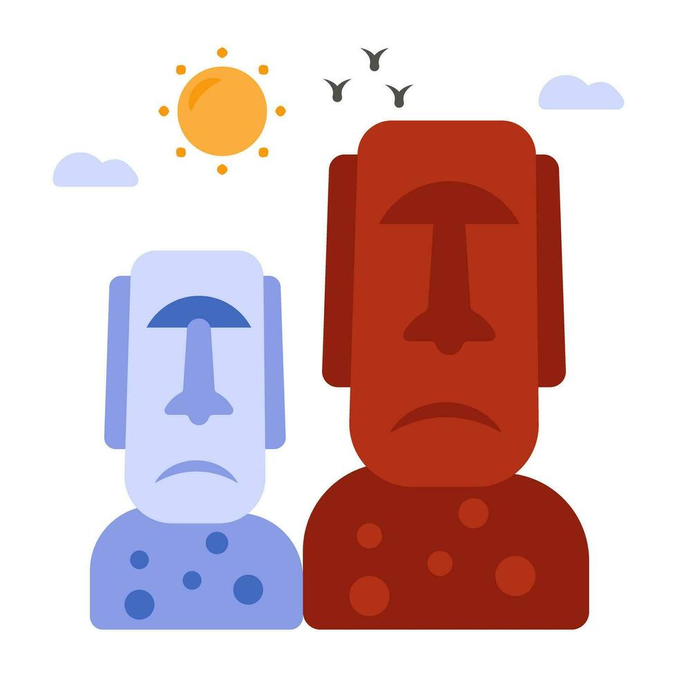 Modem design icon of moi statue vector