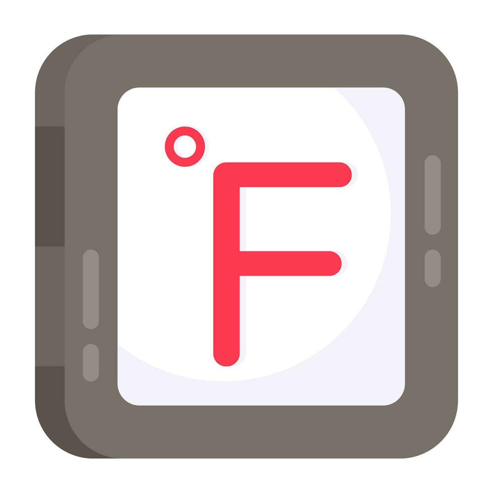 An icon design of fahrenheit vector