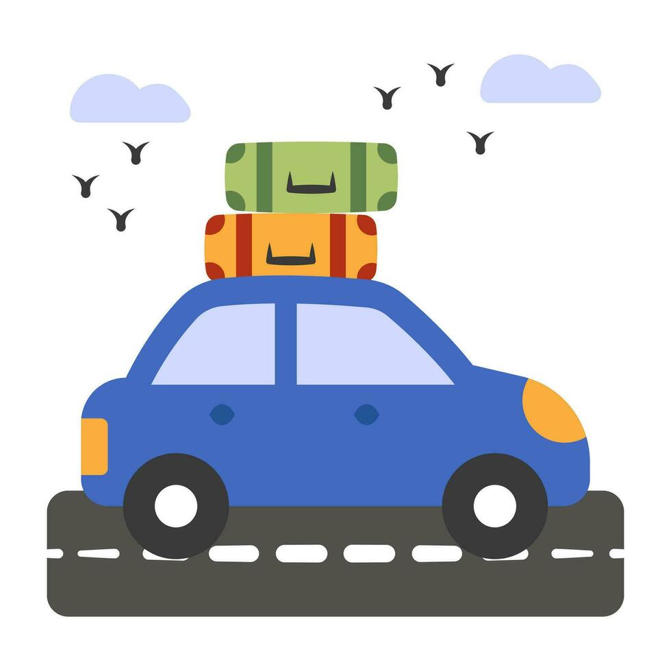 An icon design of road trip vector