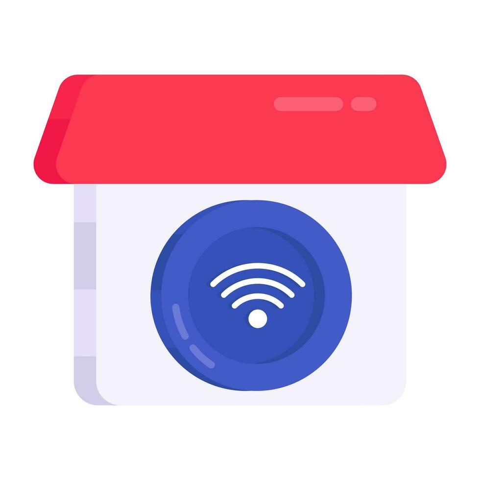 Conceptual flat design icon of real estate website vector