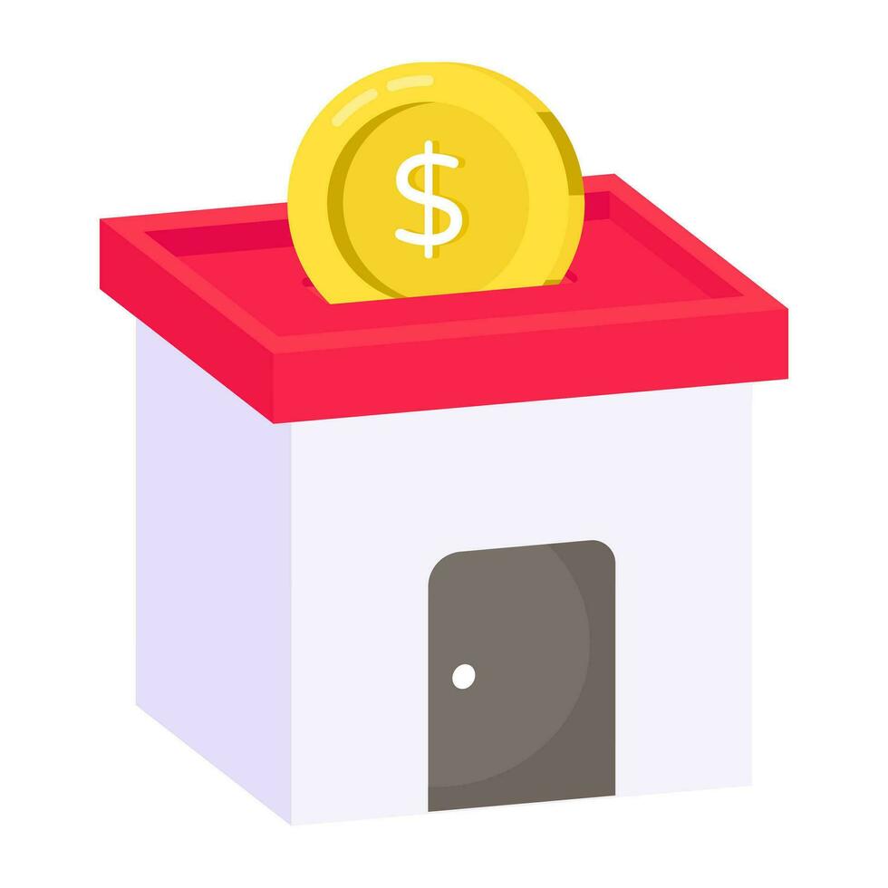 icono de descarga premium de ahorros para el hogar vector