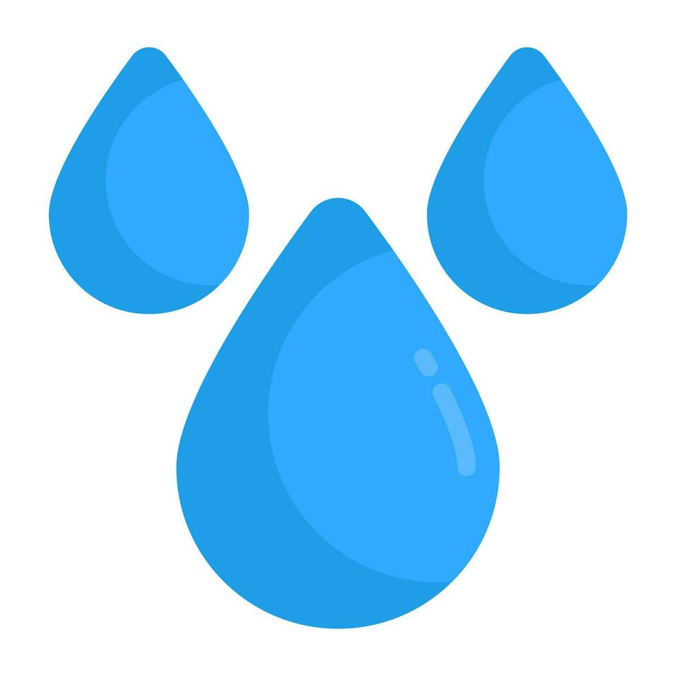 An icon design of raindrops vector