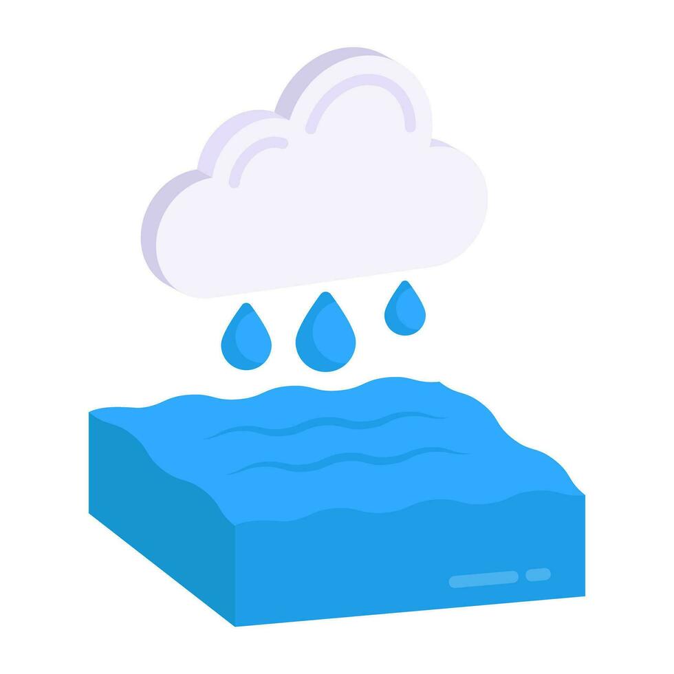 Creative design icon of thunderstorm vector