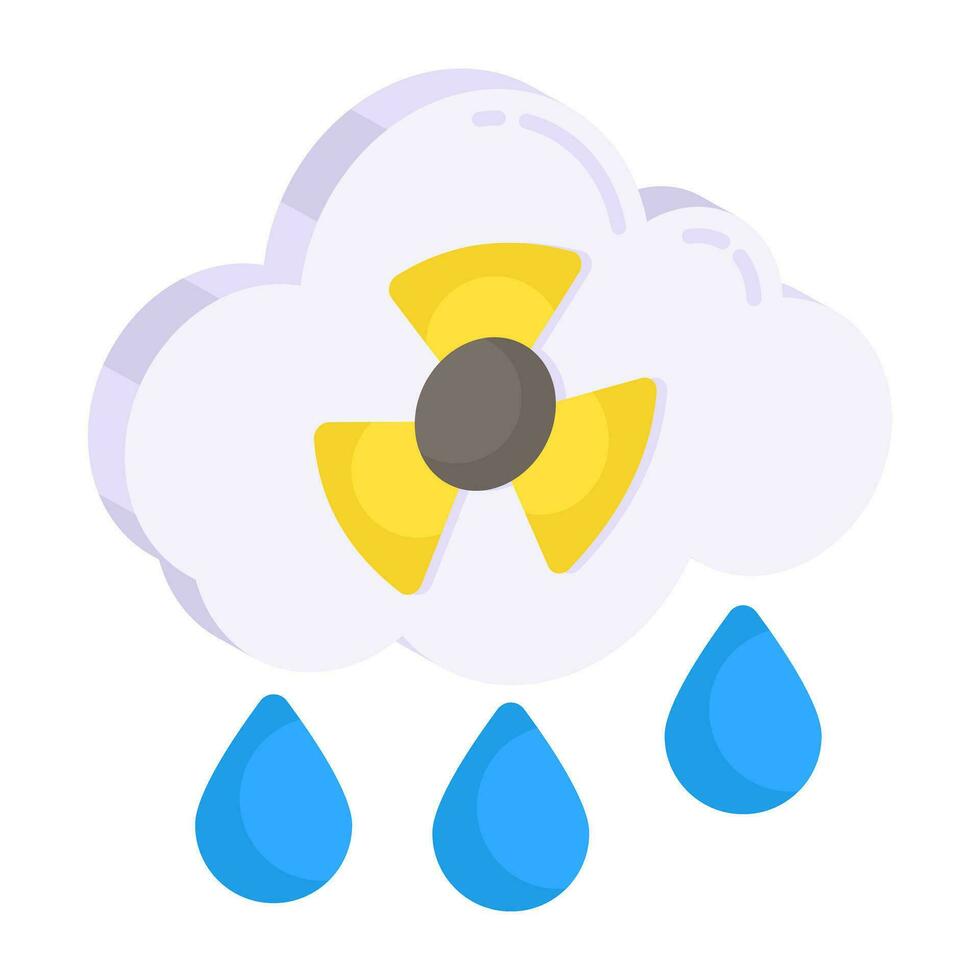Unique design icon of acidic rain vector