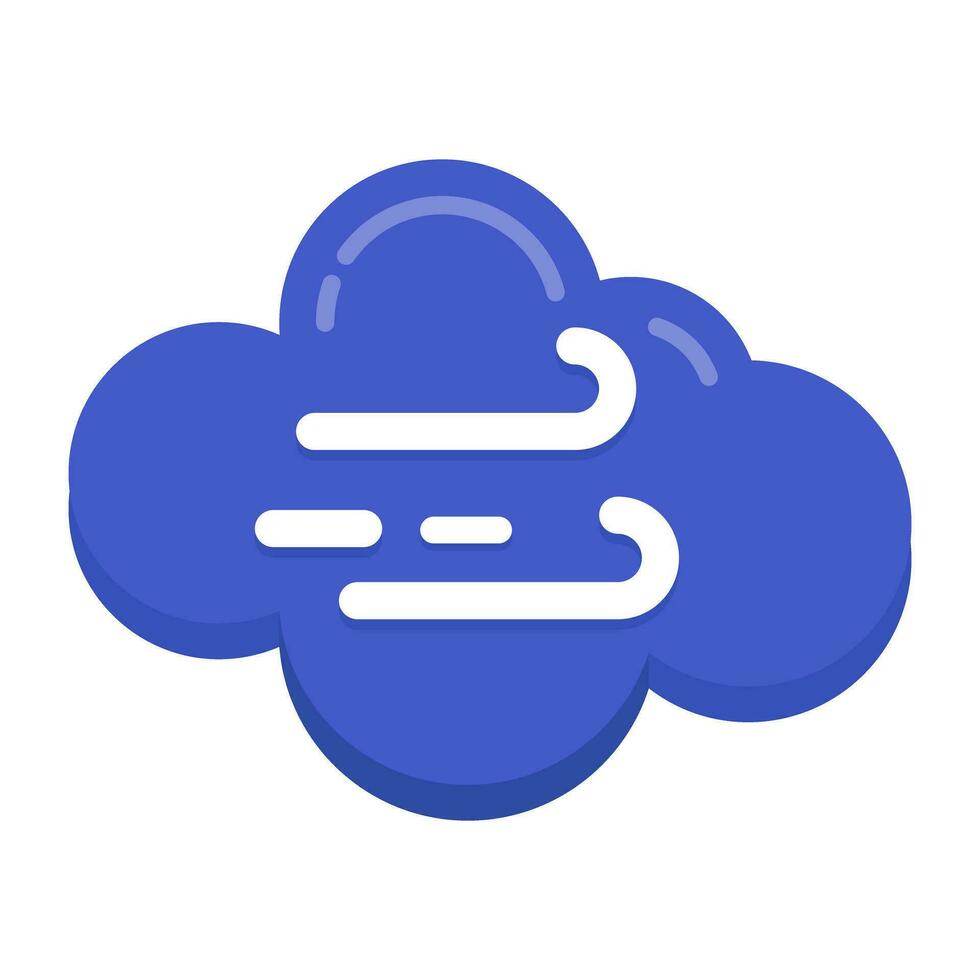 An icon design of cloudy night vector