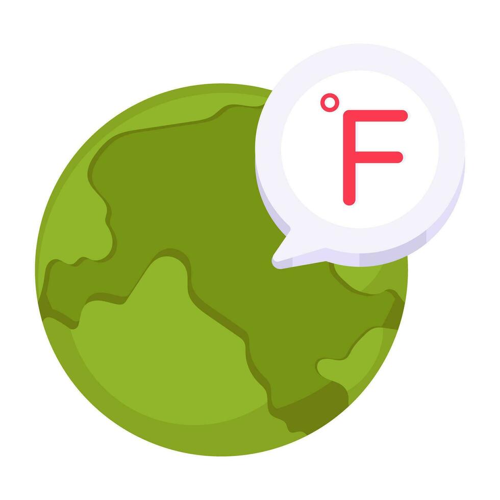 An icon design of fahrenheit vector