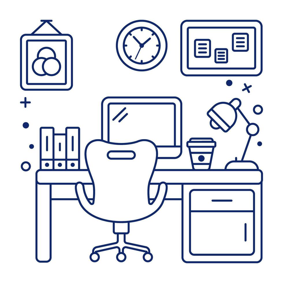 Perfect design icon of workspace vector