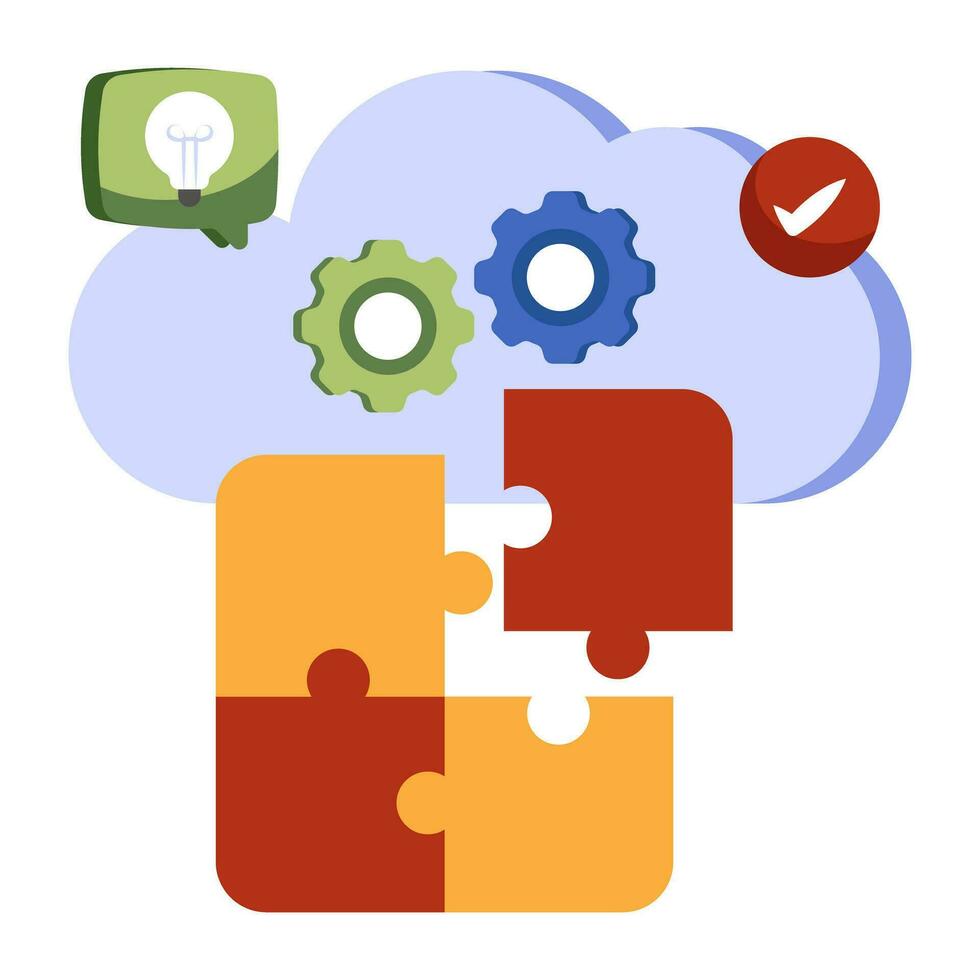 Modern design icon of cloud logic vector