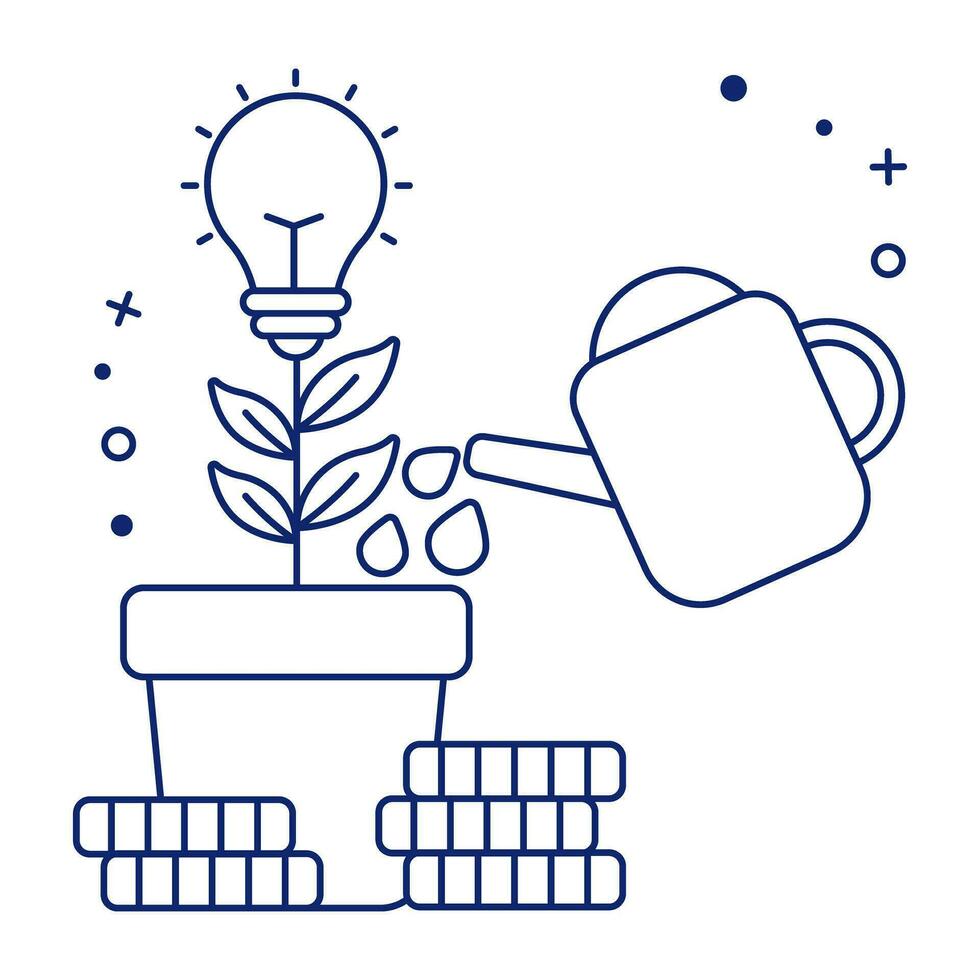 A unique design icon of idea growth vector