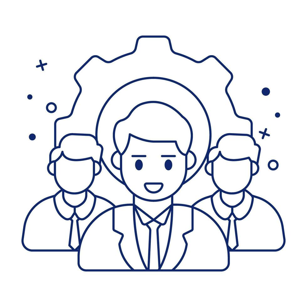 An icon design of team management vector